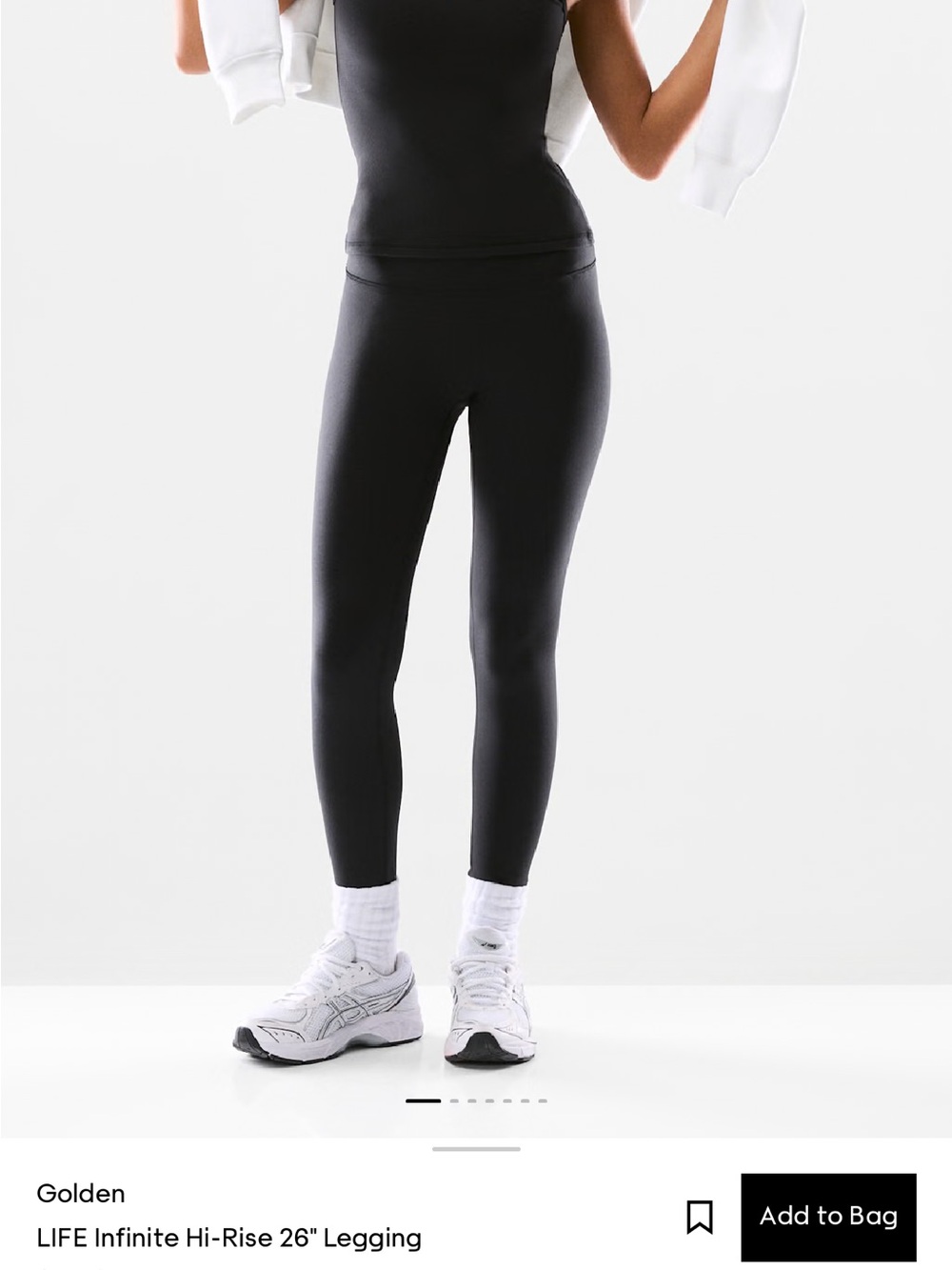 Aritzia Golden Life Infinite 26” Black High-Rise Leggings